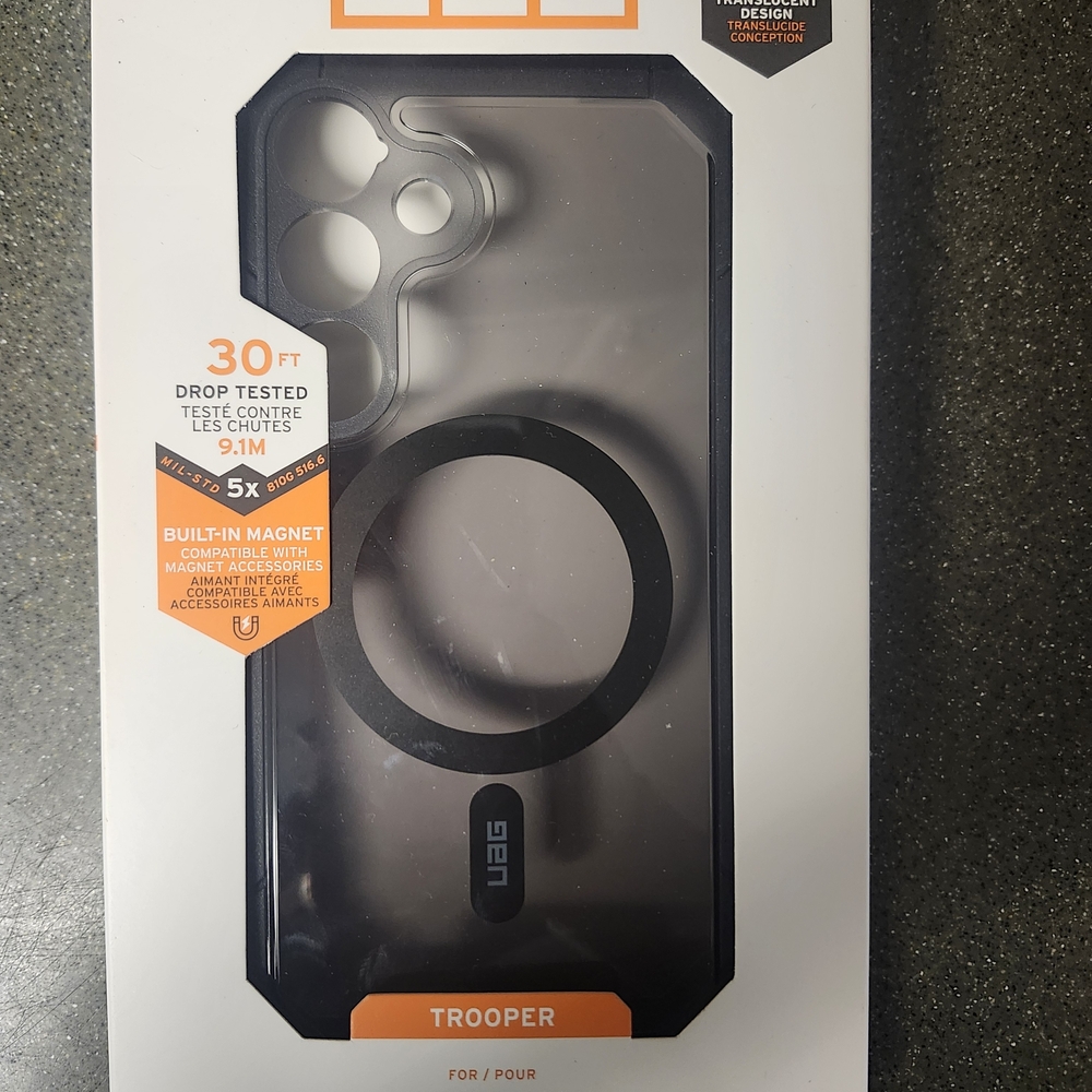 UAG Trooper Black Phone Case Galaxy S25 Plus